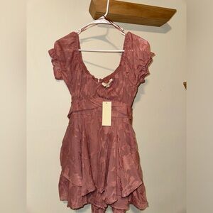 Elegant Pink Lace Jumpsuit